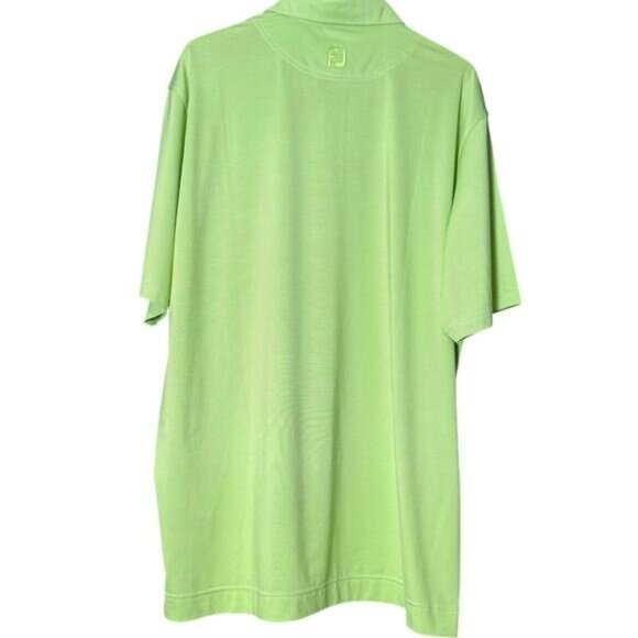 *NWT* FootJoy Mens Performance Golf Polo Lime Green Dri Fit Shirt, Size XL - Picture 5 of 5